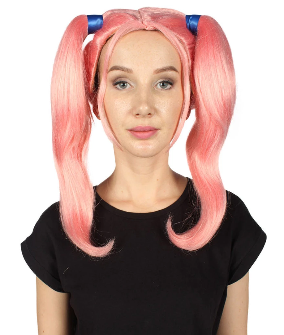 HPO Women's Womens Medium Rag Doll Pink Wig | Premium Breathable Capless Cap 1 HPO Women's Womens Medium Rag Doll Pink Wig | Premium Breathable Capless Cap