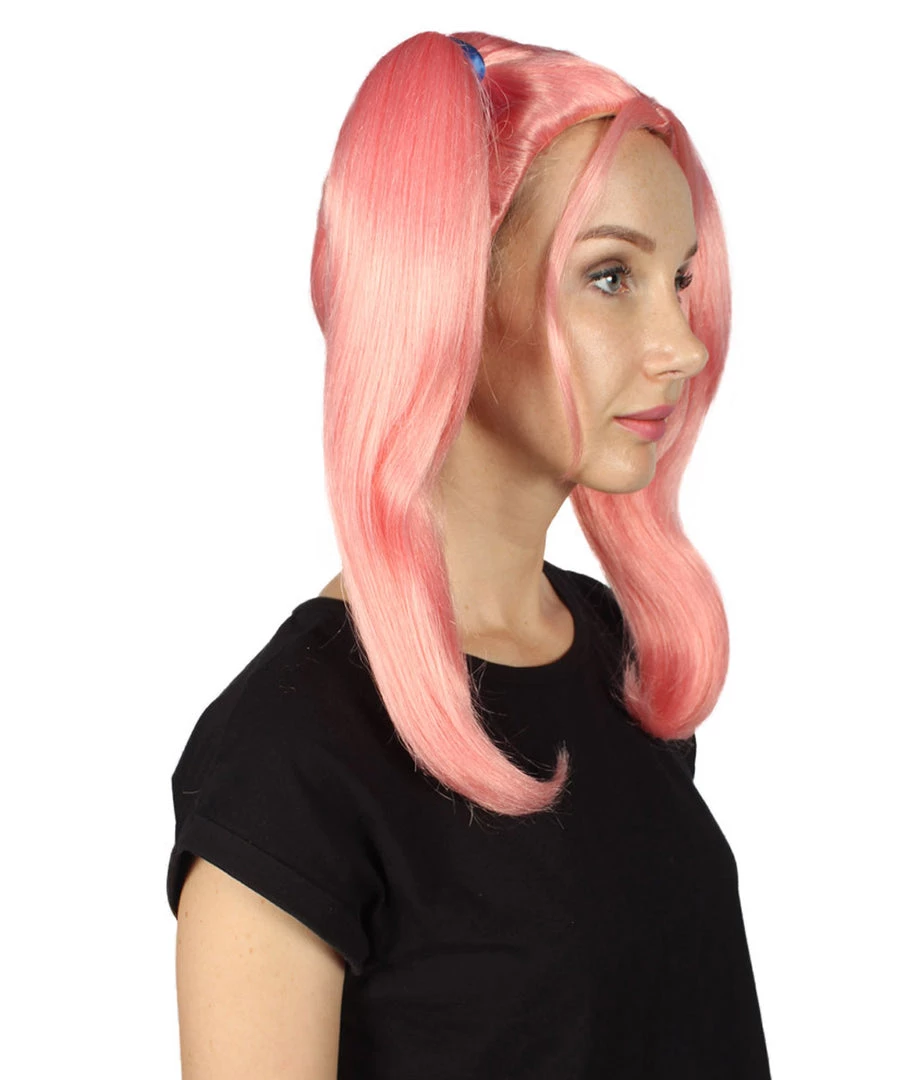 HPO Women's Womens Medium Rag Doll Pink Wig | Premium Breathable Capless Cap 6 HPO Women's Womens Medium Rag Doll Pink Wig | Premium Breathable Capless Cap