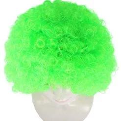 HPO Lime Afro Unisex Wig | Super Size Jumbo Fancy Party Event Ready Halloween Wig Women's 15 HPO Lime Afro Unisex Wig | Super Size Jumbo Fancy Party Event Ready Halloween Wig Women's