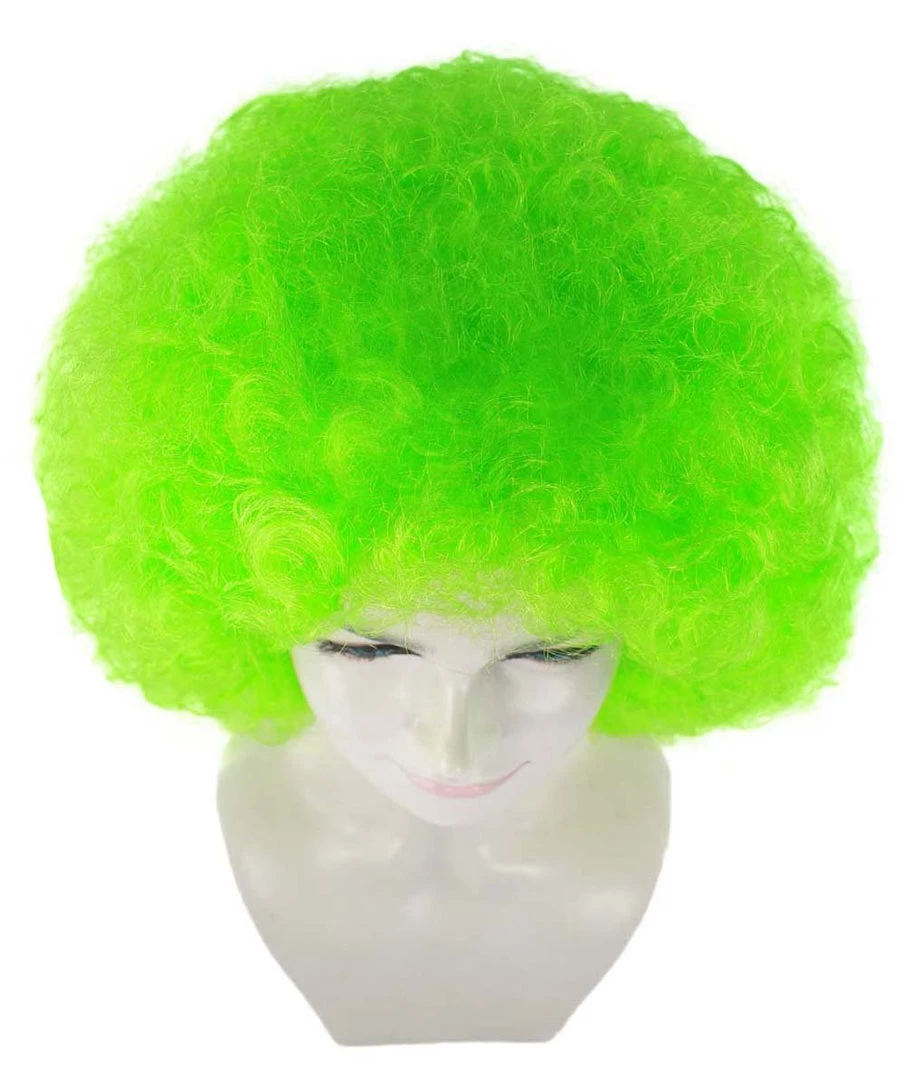 HPO Green Afro Unisex Wig | Super Size Jumbo Fancy Halloween Wig 7 HPO Green Afro Unisex Wig | Super Size Jumbo Fancy Halloween Wig