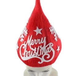 HPO Red Christmas Tree Unisex Wig | Merry Chrrismas Celebration Wig | Premium Breathable Capless Cap Women's 15 HPO Red Christmas Tree Unisex Wig | Merry Chrrismas Celebration Wig | Premium Breathable Capless Cap Women's