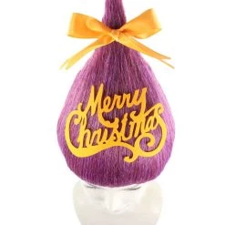HPO Purple Christmas Tree Unisex Wig | Mary Christmas Wig | Premium Breathable Capless Cap Women's 15 HPO Purple Christmas Tree Unisex Wig | Mary Christmas Wig | Premium Breathable Capless Cap Women's