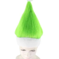 HPO Lime Green Elf Wig | Christmas Troll Wigs | Premium Breathable Capless Cap Women's 15 HPO Lime Green Elf Wig | Christmas Troll Wigs | Premium Breathable Capless Cap Women's