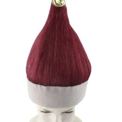 HPO Women's Velvet Red Elf Wig | Christmas Wigs | Premium Breathable Capless Cap