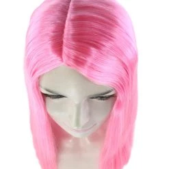 HPO Glamorous Pink Womens Wig | Stright Medium Fancy Cosplay Halloween Wig | Premium Breathable Capless Cap