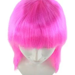 HPO Women's Classic Beauty Long Neon Pink Womens Wig | Character Cosplay Halloween Wig | Premium Breathable Capless Cap