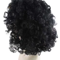 HPO Women's Singer Womens Afro Style Wig | Half Blonde Half Black Wig | Premium Breathable Capless Cap