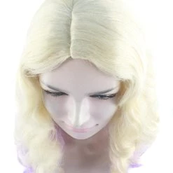 HPO Descendants 2 Mal Wig | Blond Purple TV/Movie Fancy Cosplay Halloween Wig | Premium Breathable Capless Cap 15 HPO Descendants 2 Mal Wig | Blond Purple TV/Movie Fancy Cosplay Halloween Wig | Premium Breathable Capless Cap