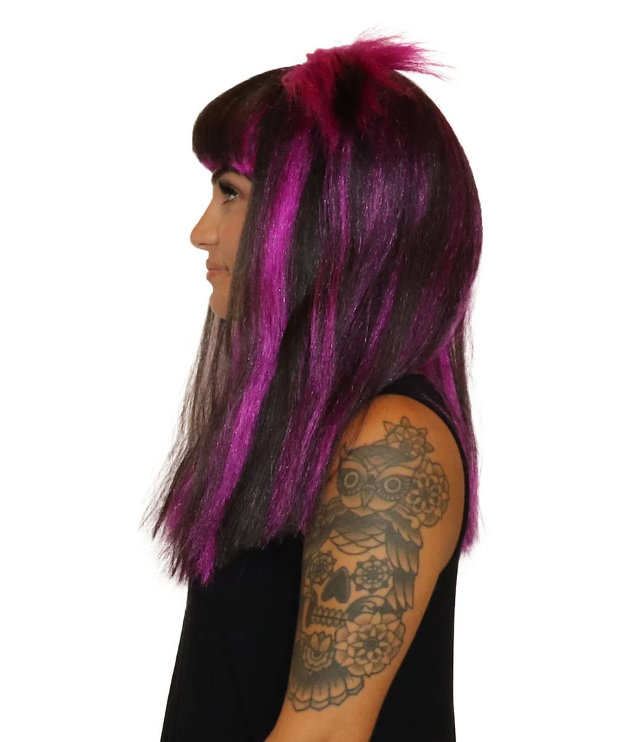 HPO Spider Black And Purple Wig | Horror Cosplay Halloween Wig | Premium Breathable Capless Cap 2 HPO Spider Black And Purple Wig | Horror Cosplay Halloween Wig | Premium Breathable Capless Cap