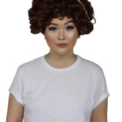 HPO Womens Renaissance Lady Wig | Super Size Historical Brown Wig Women's