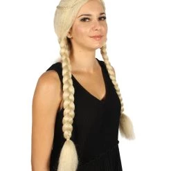 HPO Womens Renaissance Girl Wig | Party Ready Fancy Cosplay Halloween Wig | Premium Breathable Capless Cap 16 HPO Womens Renaissance Girl Wig | Party Ready Fancy Cosplay Halloween Wig | Premium Breathable Capless Cap