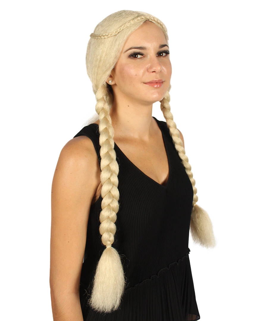 HPO Womens Renaissance Girl Wig | Party Ready Fancy Cosplay Halloween Wig | Premium Breathable Capless Cap 7 HPO Womens Renaissance Girl Wig | Party Ready Fancy Cosplay Halloween Wig | Premium Breathable Capless Cap