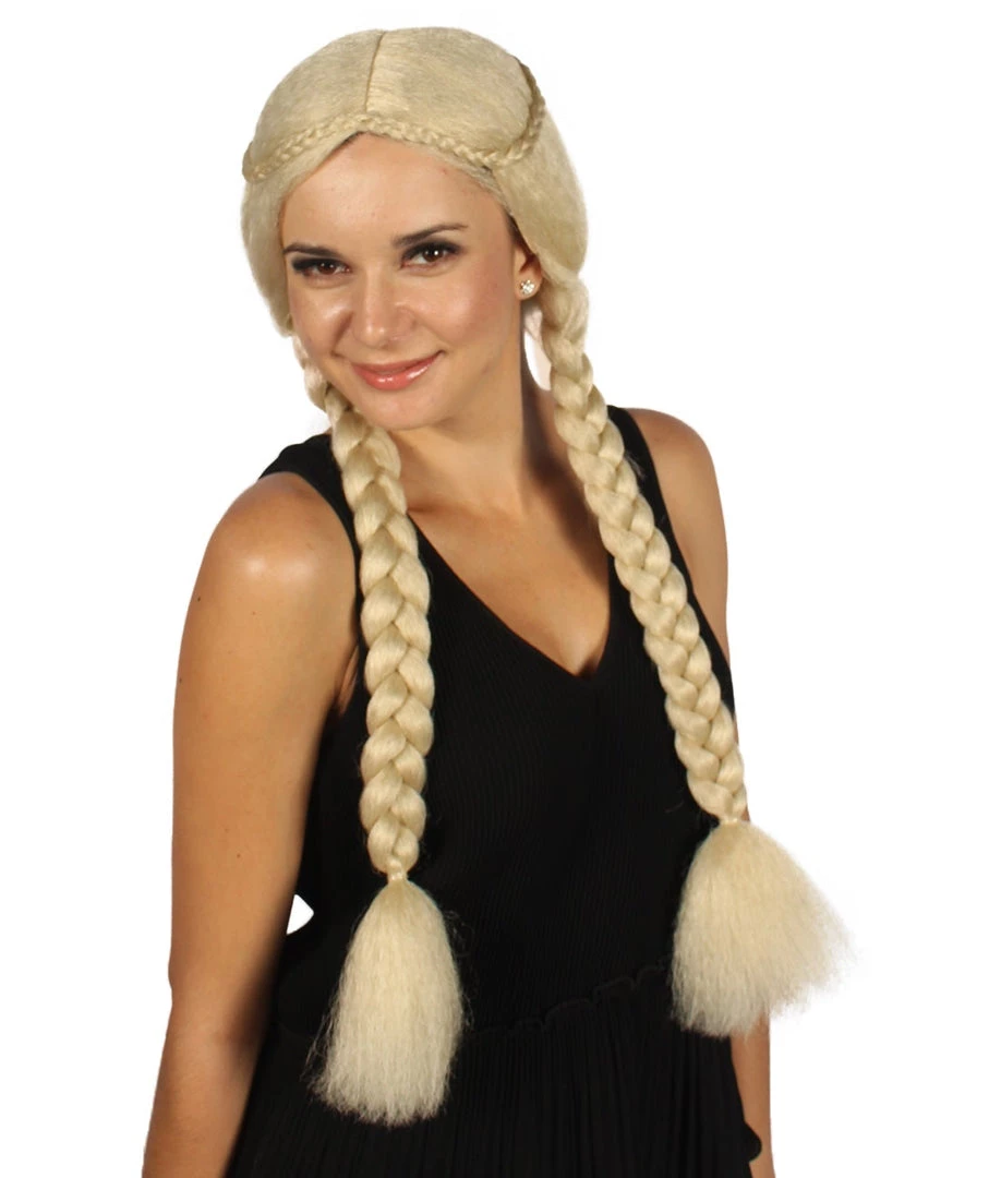 HPO Womens Renaissance Girl Wig | Party Ready Fancy Cosplay Halloween Wig | Premium Breathable Capless Cap 1 HPO Womens Renaissance Girl Wig | Party Ready Fancy Cosplay Halloween Wig | Premium Breathable Capless Cap