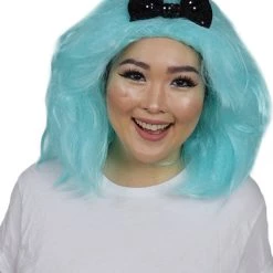 HPO Women's Womens Clown Wig With Bow | Jumbo Super Size Wig | Premium Breathable Capless Cap