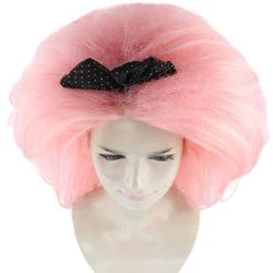 HPO Women's Womens Clown Wig With Bow | Jumbo Super Size Wig | Premium Breathable Capless Cap