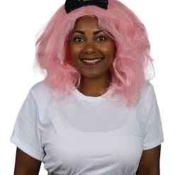 HPO Women's Womens Clown Wig With Bow | Jumbo Super Size Wig | Premium Breathable Capless Cap