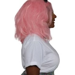 HPO Women's Womens Clown Wig With Bow | Jumbo Super Size Wig | Premium Breathable Capless Cap