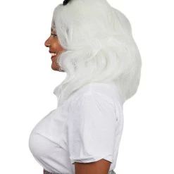 HPO Women's Womens Clown Wig With Bow | Jumbo Super Size Wig | Premium Breathable Capless Cap