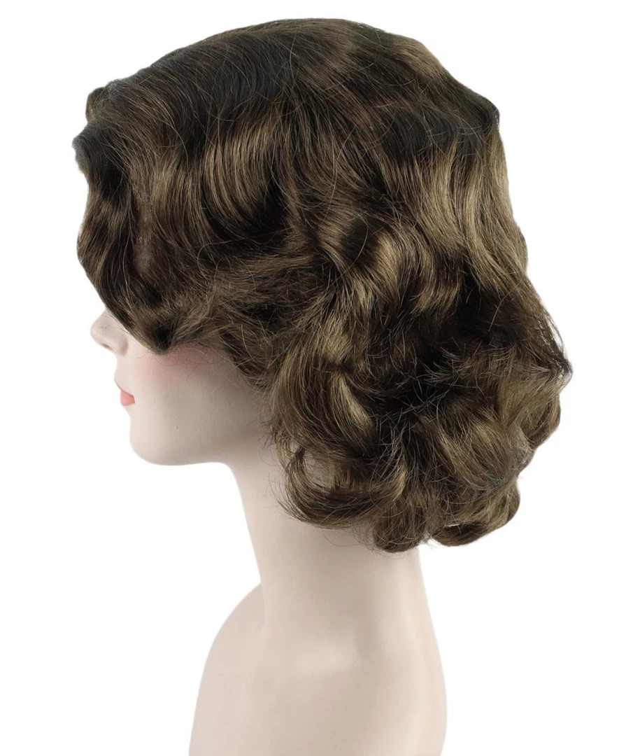 HPO Womens Mary Nanny Wig | Dark Brown Short Cartoon Wig | Premium Breathable Capless Cap 3 HPO Womens Mary Nanny Wig | Dark Brown Short Cartoon Wig | Premium Breathable Capless Cap