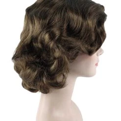 HPO Womens Mary Nanny Wig | Dark Brown Short Cartoon Wig | Premium Breathable Capless Cap 13 HPO Womens Mary Nanny Wig | Dark Brown Short Cartoon Wig | Premium Breathable Capless Cap