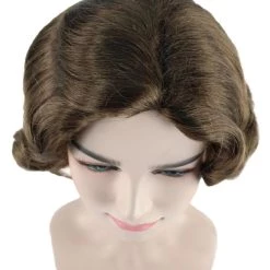 HPO Womens Mary Nanny Wig | Dark Brown Short Cartoon Wig | Premium Breathable Capless Cap 15 HPO Womens Mary Nanny Wig | Dark Brown Short Cartoon Wig | Premium Breathable Capless Cap