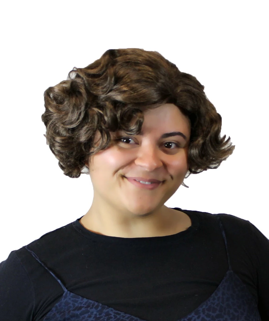 HPO Womens Mary Nanny Wig | Dark Brown Short Cartoon Wig | Premium Breathable Capless Cap 1 HPO Womens Mary Nanny Wig | Dark Brown Short Cartoon Wig | Premium Breathable Capless Cap