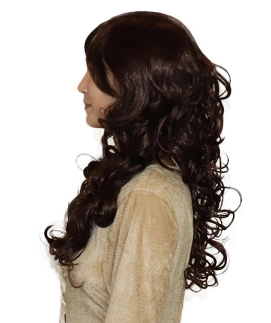 HPO Women's Womens Long Curly Super Model Wig | Natural Looking Fancy Wig Premium Breathable Capless Cap 2 HPO Women's Womens Long Curly Super Model Wig | Natural Looking Fancy Wig Premium Breathable Capless Cap