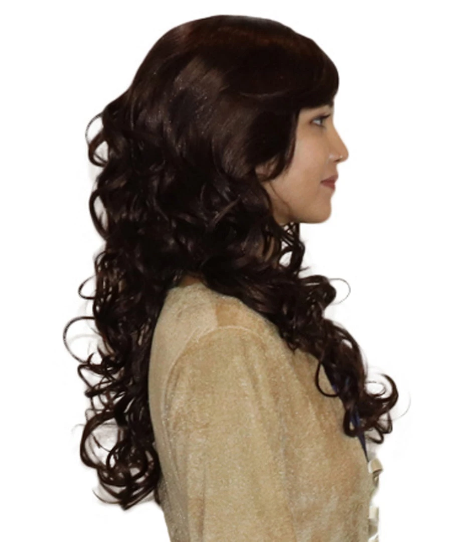 HPO Women's Womens Long Curly Super Model Wig | Natural Looking Fancy Wig Premium Breathable Capless Cap 4 HPO Women's Womens Long Curly Super Model Wig | Natural Looking Fancy Wig Premium Breathable Capless Cap