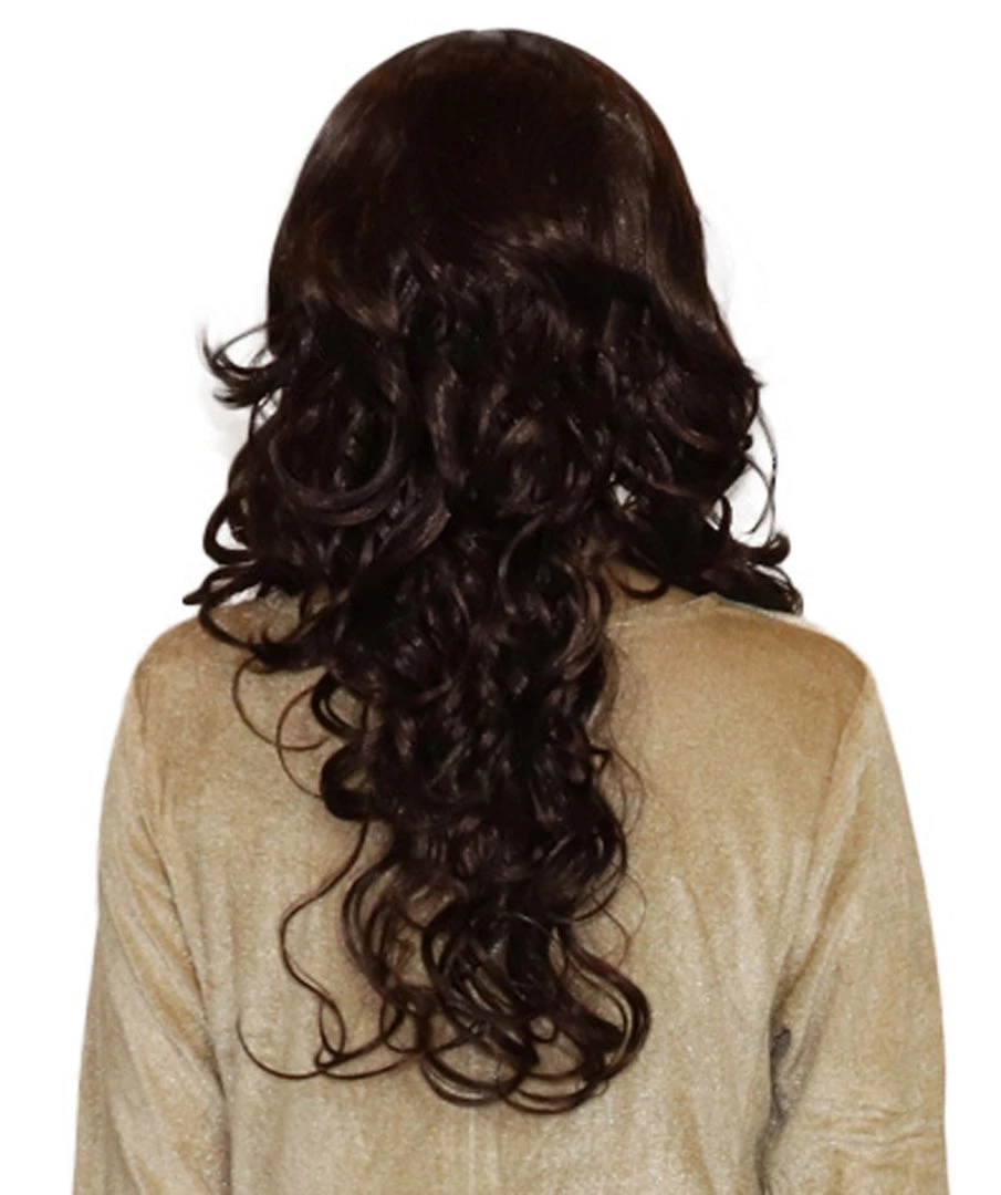 HPO Women's Womens Long Curly Super Model Wig | Natural Looking Fancy Wig Premium Breathable Capless Cap 3 HPO Women's Womens Long Curly Super Model Wig | Natural Looking Fancy Wig Premium Breathable Capless Cap