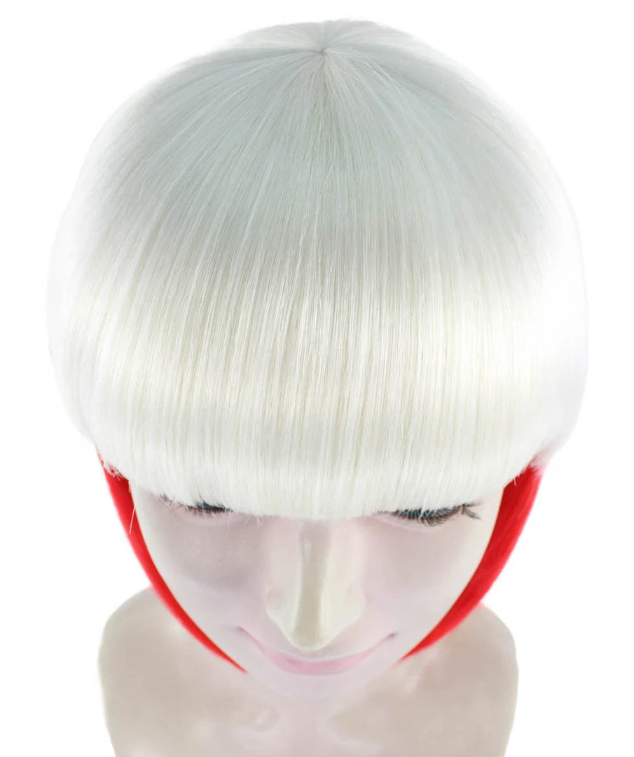 FLAGWIGS Poland Flag Sport Party Bob Wig | White Red Halloween Wig | Premium Breathable Capless Cap Women's 7 FLAGWIGS Poland Flag Sport Party Bob Wig | White Red Halloween Wig | Premium Breathable Capless Cap Women's