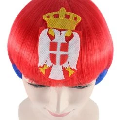 FLAGWIGS Russia Flag Sport Party Bob Wigs | National Pride Red Blue White Wigs | Premium Breathable Capless Cap Women's 15 FLAGWIGS Russia Flag Sport Party Bob Wigs | National Pride Red Blue White Wigs | Premium Breathable Capless Cap Women's