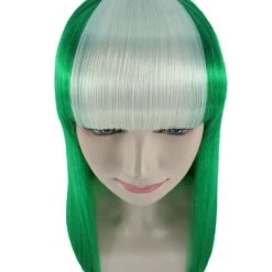 FLAGWIGS Nigeria Flag Sport Party Long Bob Wig | National Pride White Green Long Wig | Premium Breathable Capless Cap Women's 15 FLAGWIGS Nigeria Flag Sport Party Long Bob Wig | National Pride White Green Long Wig | Premium Breathable Capless Cap Women's