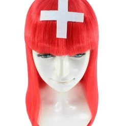 FLAGWIGS Switzerland Flag Sport Party Long Bob Wig | Sexy Cosplay Party Halloween Wig | Premium Breathable Capless Cap 15 FLAGWIGS Switzerland Flag Sport Party Long Bob Wig | Sexy Cosplay Party Halloween Wig | Premium Breathable Capless Cap