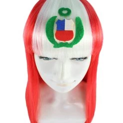 FLAGWIGS Peru Flag Sport Party Long Bob Wig | Long Straight Wig | Premium Breathable Capless Cap Women's 15 FLAGWIGS Peru Flag Sport Party Long Bob Wig | Long Straight Wig | Premium Breathable Capless Cap Women's