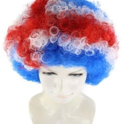 FLAGWIGS Iceland Flag Sport Afro Halloween Wig Women's