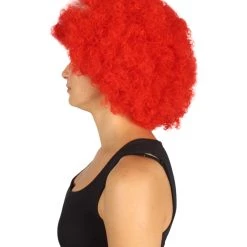 FLAGWIGS Denmark Flag Sport Afro Wig | National Pride Red Halloween Wig 13 FLAGWIGS Denmark Flag Sport Afro Wig | National Pride Red Halloween Wig