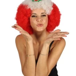 FLAGWIGS Peru Flag Sport Afro Wig | Jumbo White Red Wig