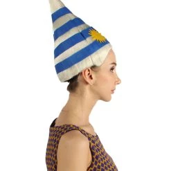 FLAGWIGS Uruguay Flag Sport Troll Wig | National Pride Blue White Wig | Premium Breathable Capless Cap Women's 13 FLAGWIGS Uruguay Flag Sport Troll Wig | National Pride Blue White Wig | Premium Breathable Capless Cap Women's