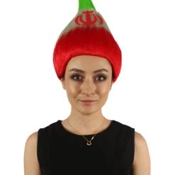 FLAGWIGS Women's Flag Troll Wigs | Iran | National Pride Green Red White Troll Wigs | Premium Breathable Capless Cap