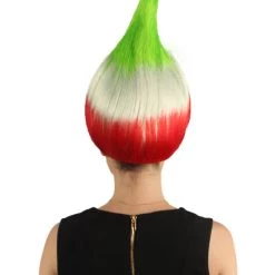 FLAGWIGS Women's Flag Troll Wigs | Iran | National Pride Green Red White Troll Wigs | Premium Breathable Capless Cap
