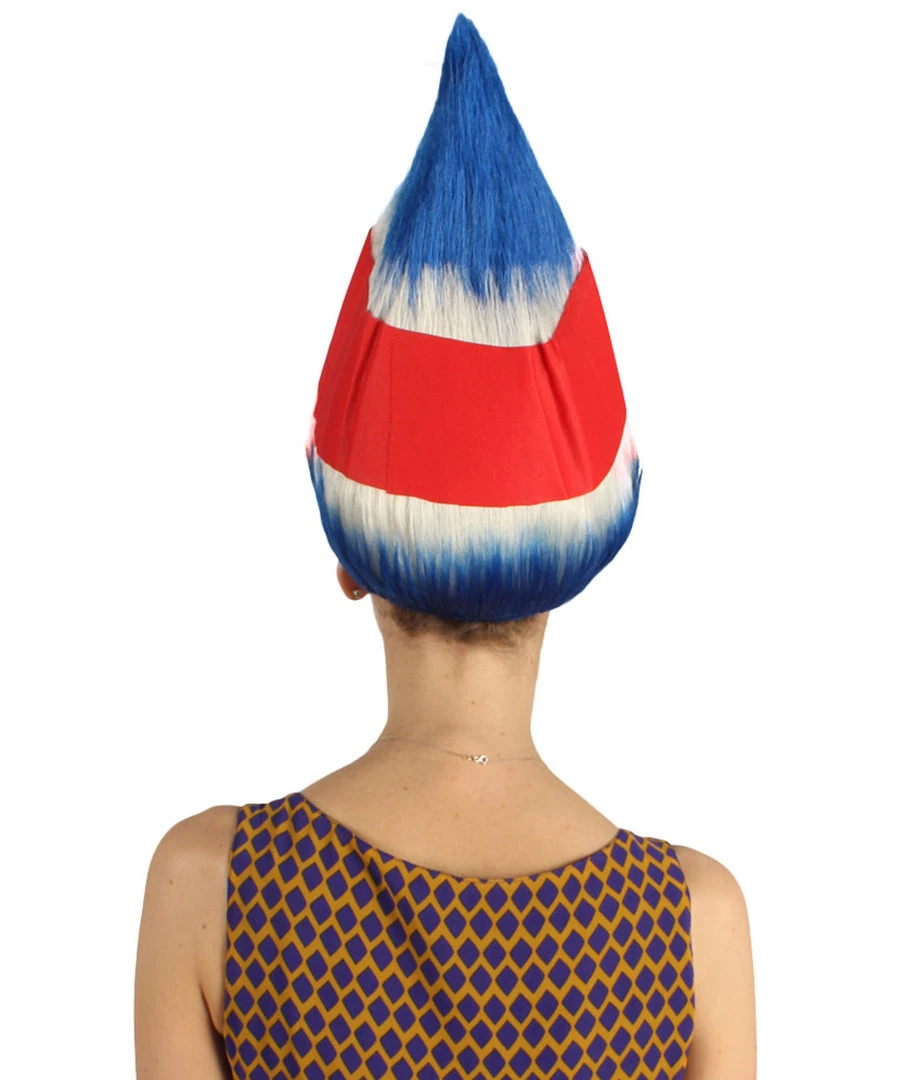 FLAGWIGS Women's Flag Troll Wigs | Costa Rica | Patriotic Character Cosplay Halloween Wigs | Premium Breathable Capless Cap 5 FLAGWIGS Women's Flag Troll Wigs | Costa Rica | Patriotic Character Cosplay Halloween Wigs | Premium Breathable Capless Cap