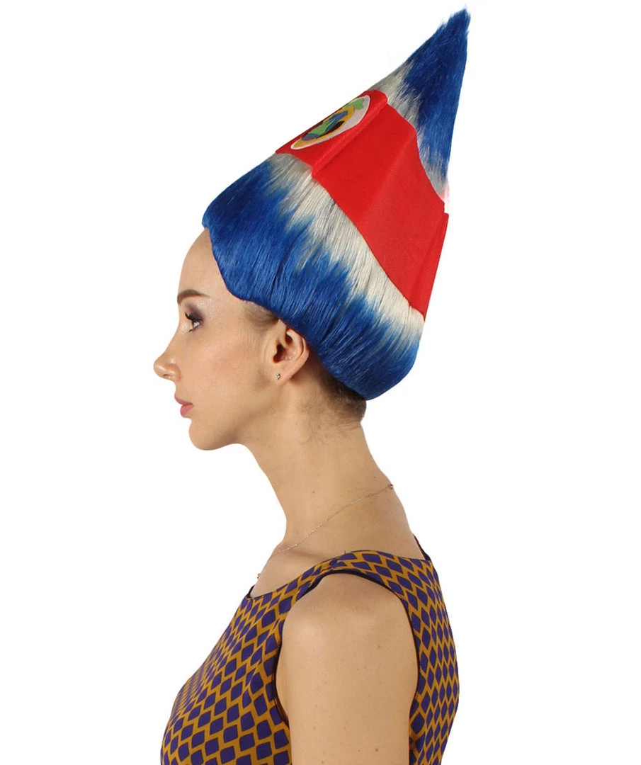 FLAGWIGS Women's Flag Troll Wigs | Costa Rica | Patriotic Character Cosplay Halloween Wigs | Premium Breathable Capless Cap 4 FLAGWIGS Women's Flag Troll Wigs | Costa Rica | Patriotic Character Cosplay Halloween Wigs | Premium Breathable Capless Cap