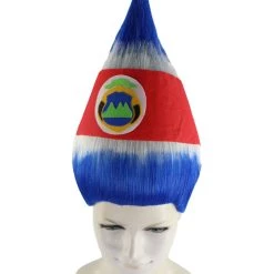 FLAGWIGS Women's Flag Troll Wigs | Costa Rica | Patriotic Character Cosplay Halloween Wigs | Premium Breathable Capless Cap 19 FLAGWIGS Women's Flag Troll Wigs | Costa Rica | Patriotic Character Cosplay Halloween Wigs | Premium Breathable Capless Cap