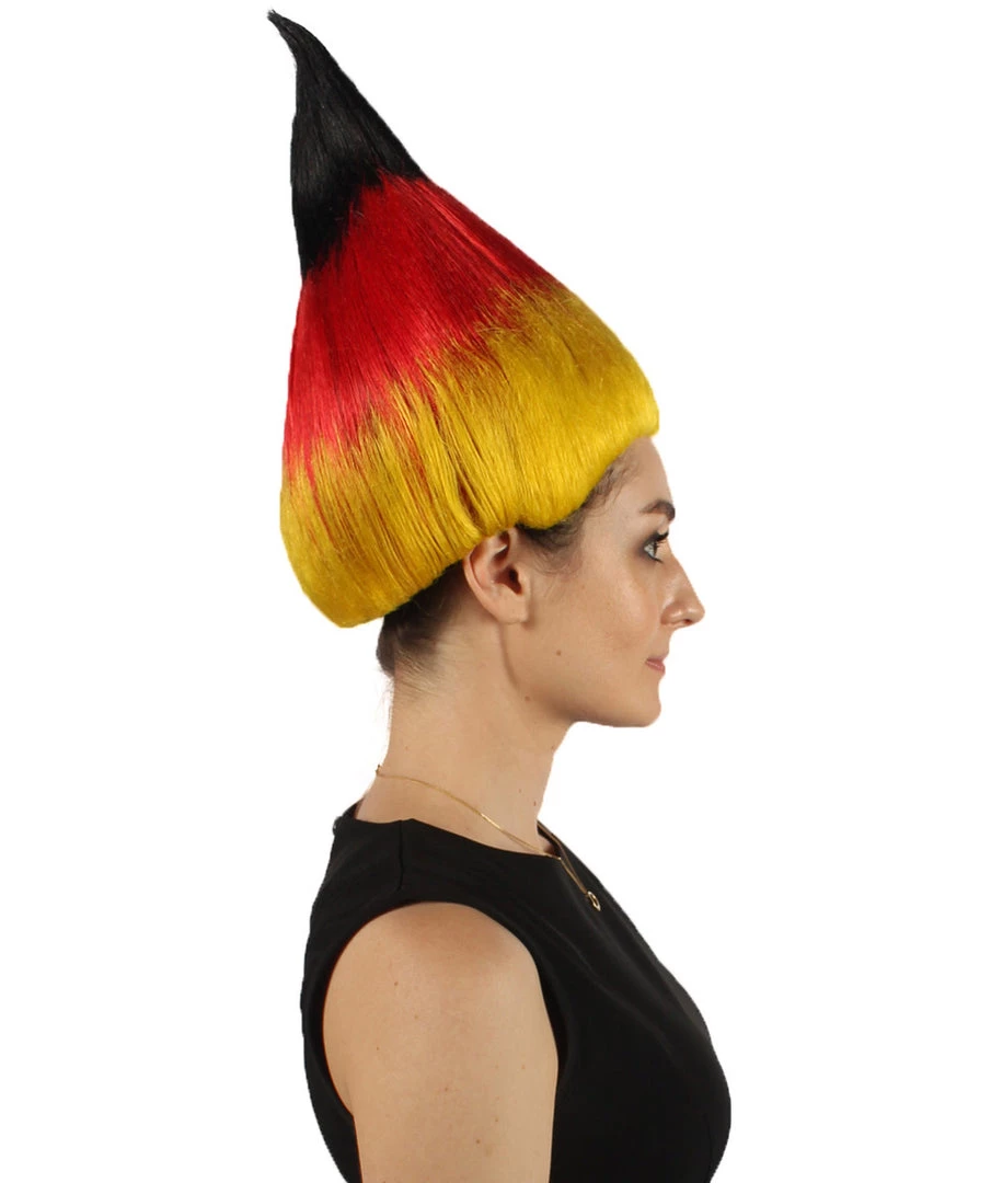 FLAGWIGS Women's Flag Troll Wigs | Germany | National Pride Halloween Wigs | Premium Breathable Capless Cap 6 FLAGWIGS Women's Flag Troll Wigs | Germany | National Pride Halloween Wigs | Premium Breathable Capless Cap