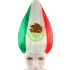 FLAGWIGS Mexico Flag Sport Troll Wig | Premium Breathable Capless Cap
