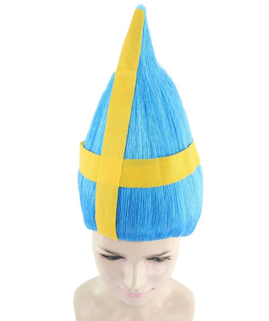 FLAGWIGS Sweden Flag Wig | Sport Troll Wig | Premium Breathable Capless Cap Women's 7 FLAGWIGS Sweden Flag Wig | Sport Troll Wig | Premium Breathable Capless Cap Women's