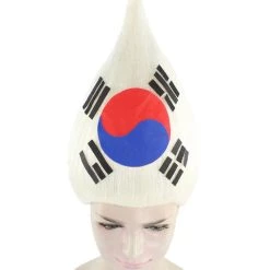 FLAGWIGS South Korea Flag Sport Troll Wig | Premium Breathable Capless Cap Women's