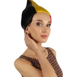 FLAGWIGS Belgium Flag Sport Troll Wig | Premium Breathable Capless Cap Women's