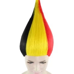 FLAGWIGS Belgium Flag Sport Troll Wig | Premium Breathable Capless Cap Women's