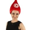 FLAGWIGS Women's Tunisia Flag Sport Troll Wig | Premium Breathable Capless Cap